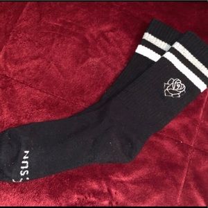 Pacsun Black Rose Socks
